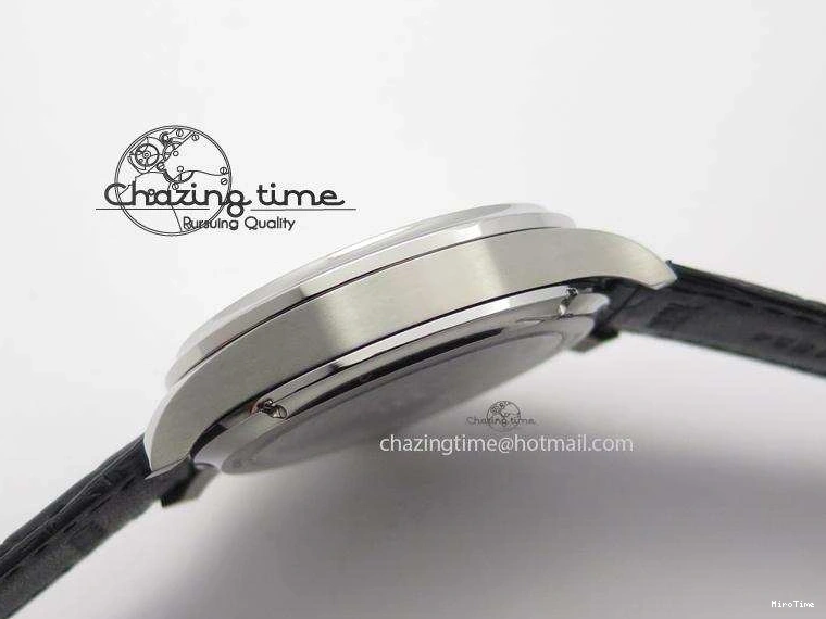 MIROTIME 0428 Portuguese Tourbillon Power Reserve Moonphase SS Black Dial Gold Numbers On Black Leather Strap RelaxedFit 7320